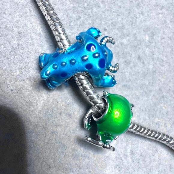 Monsters Inc Mike Wazowski Sulley Charm Bracelet Bead Charm fits PANDORA - Picture 9 of 13